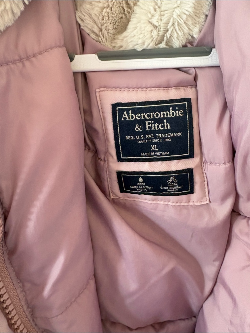 Abercrombie & Fitch Pink Faux-Fur Lined Puffer Parka - Picture 4 of 7